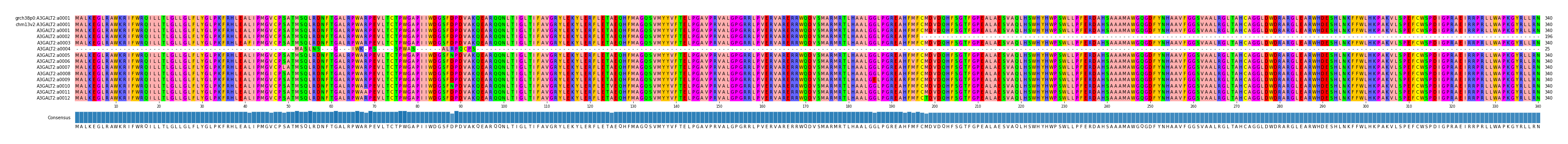 Multiple Alignments (by translate haplotype frequency)
