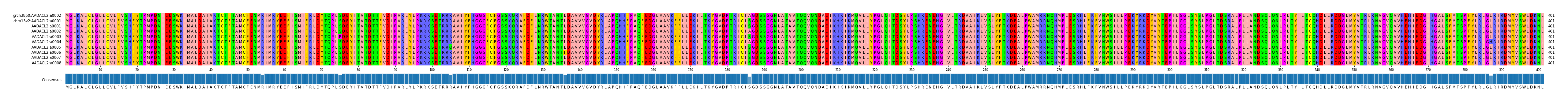 Multiple Alignments (by translate haplotype frequency)