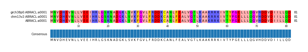 Multiple Alignments (by translate haplotype frequency)