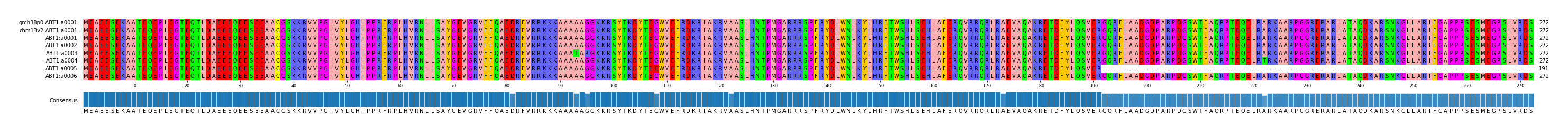 Multiple Alignments (by translate haplotype frequency)