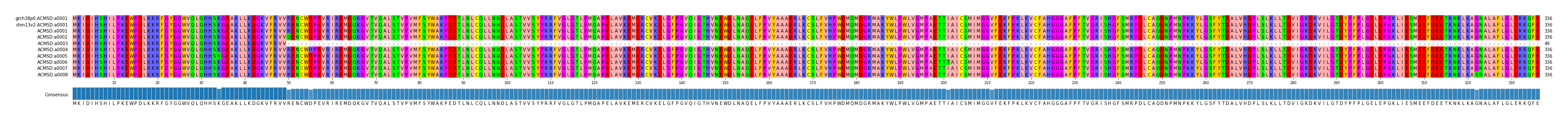 Multiple Alignments (by translate haplotype frequency)