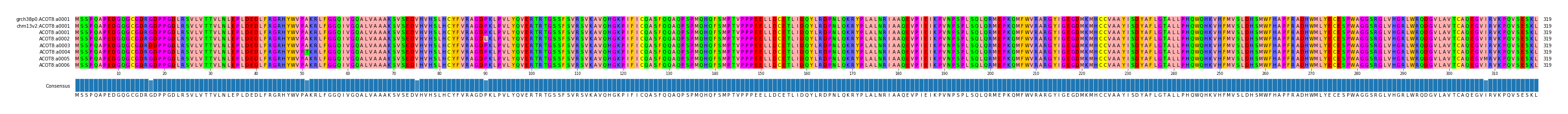 Multiple Alignments (by translate haplotype frequency)