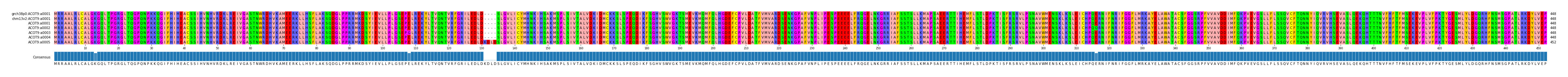 Multiple Alignments (by translate haplotype frequency)