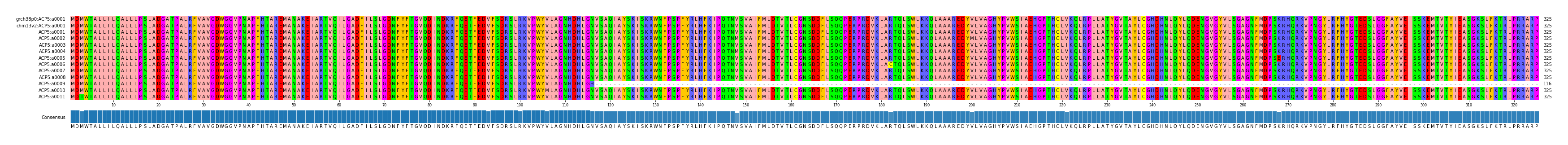 Multiple Alignments (by translate haplotype frequency)