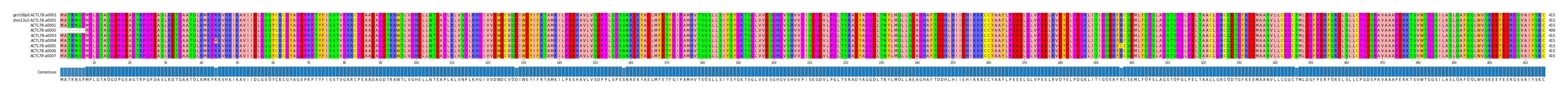 Multiple Alignments (by translate haplotype frequency)