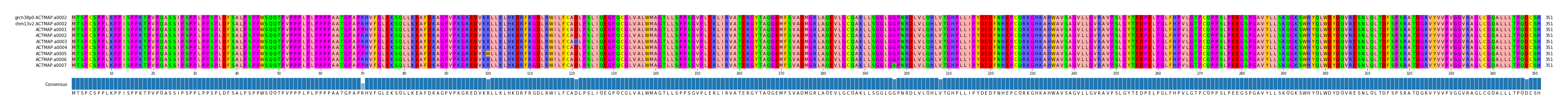Multiple Alignments (by translate haplotype frequency)