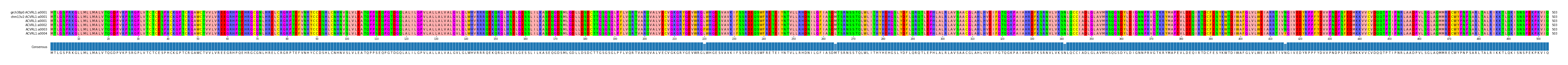 Multiple Alignments (by translate haplotype frequency)