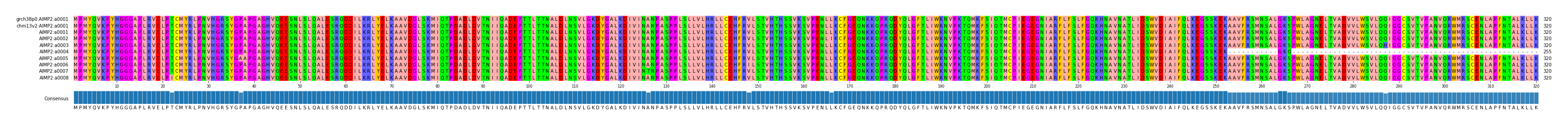 Multiple Alignments (by translate haplotype frequency)