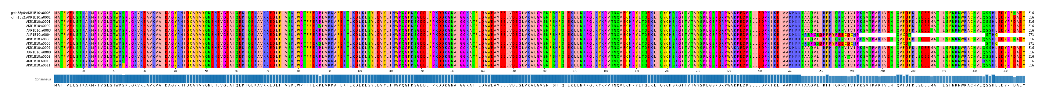 Multiple Alignments (by translate haplotype frequency)