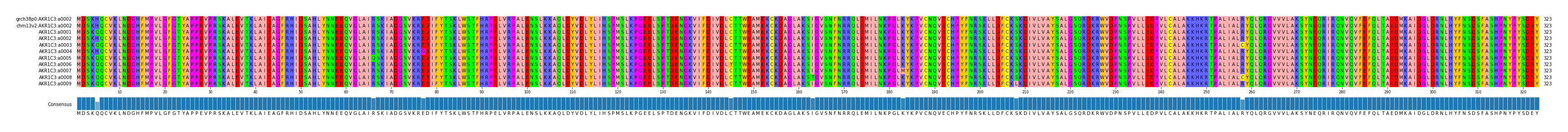 Multiple Alignments (by translate haplotype frequency)