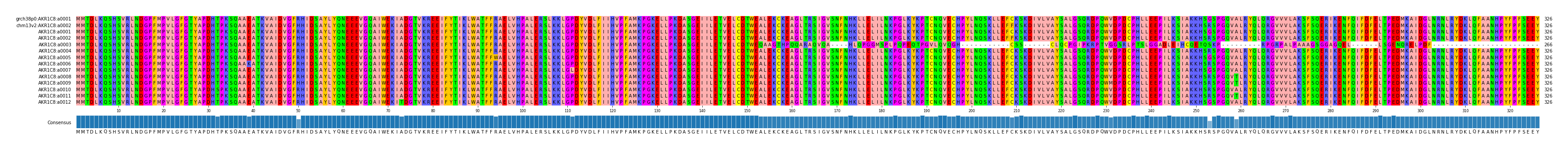 Multiple Alignments (by translate haplotype frequency)