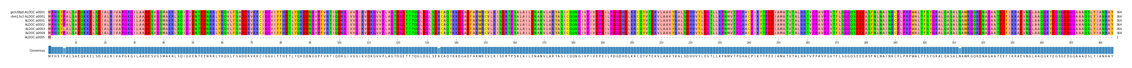 Multiple Alignments (by translate haplotype frequency)