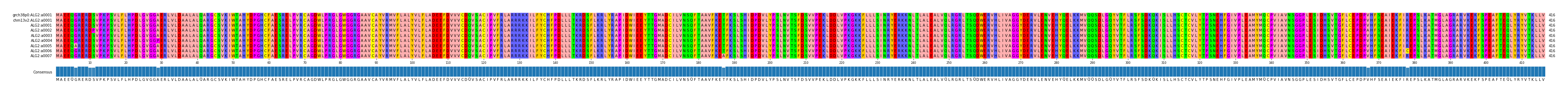Multiple Alignments (by translate haplotype frequency)