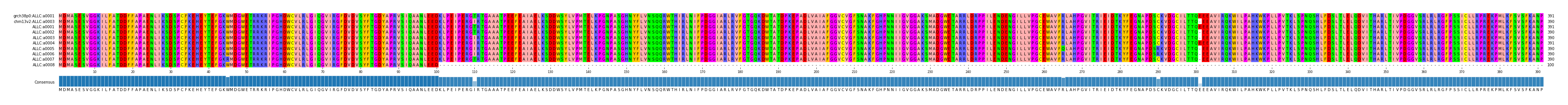 Multiple Alignments (by translate haplotype frequency)