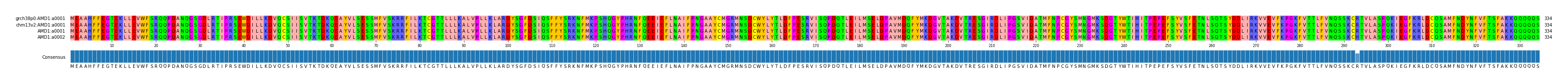 Multiple Alignments (by translate haplotype frequency)
