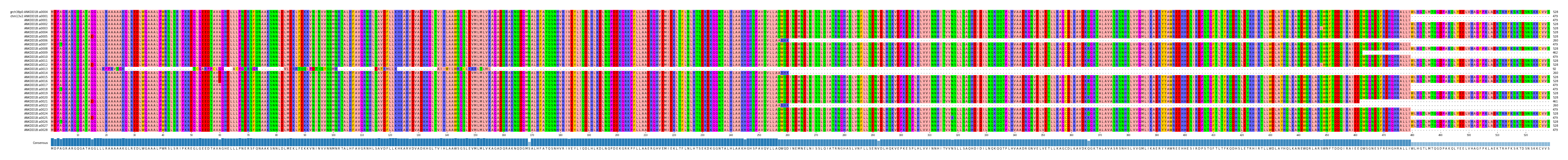 Multiple Alignments (by translate haplotype frequency)