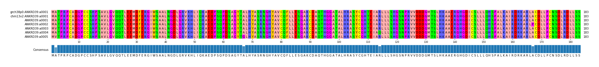 Multiple Alignments (by translate haplotype frequency)