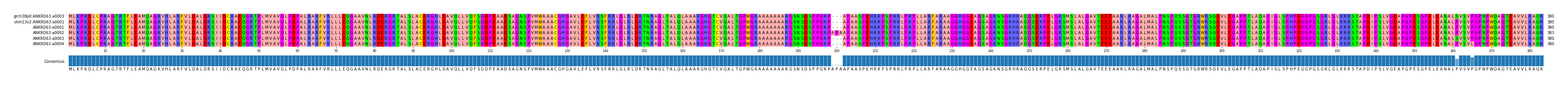 Multiple Alignments (by translate haplotype frequency)