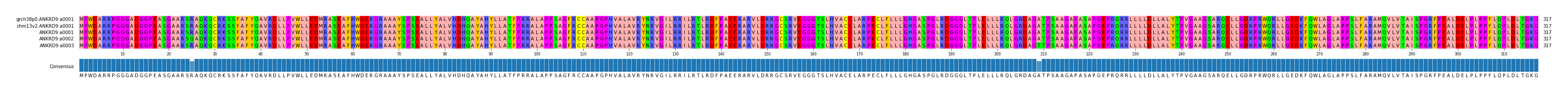 Multiple Alignments (by translate haplotype frequency)