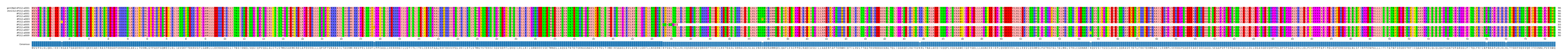 Multiple Alignments (by translate haplotype frequency)