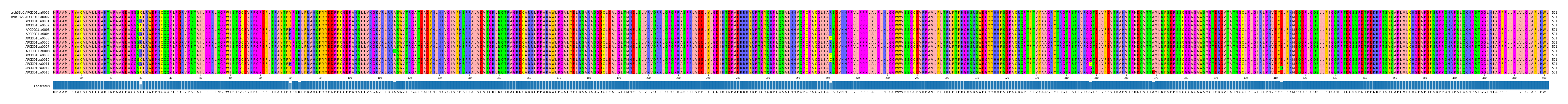 Multiple Alignments (by translate haplotype frequency)