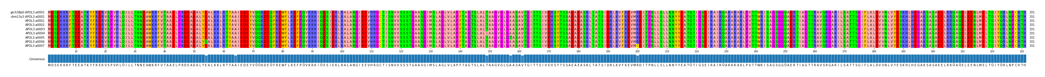 Multiple Alignments (by translate haplotype frequency)
