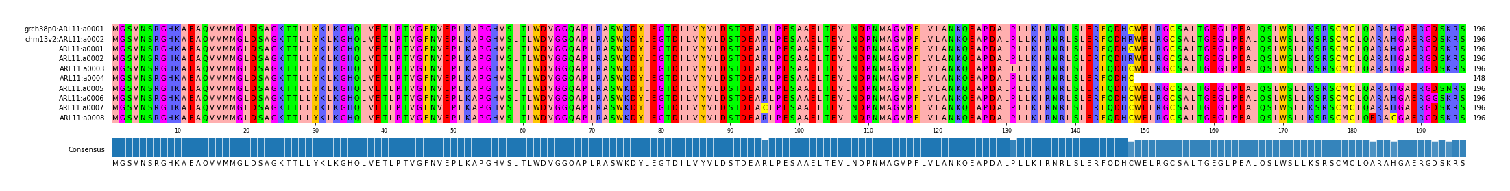 Multiple Alignments (by translate haplotype frequency)