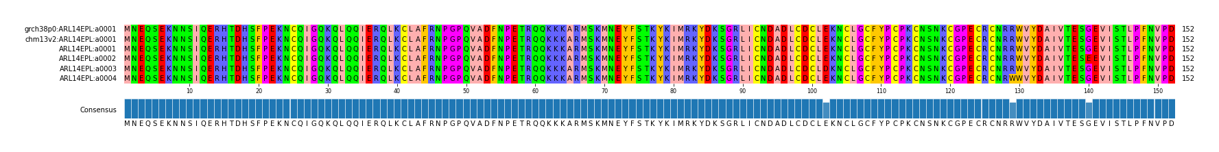 Multiple Alignments (by translate haplotype frequency)