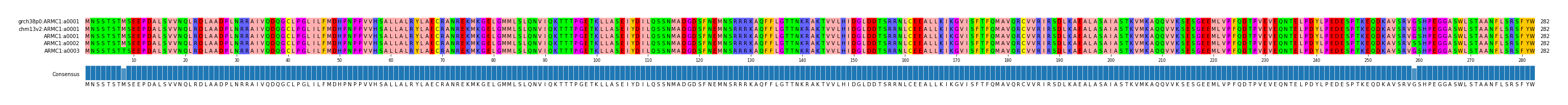 Multiple Alignments (by translate haplotype frequency)