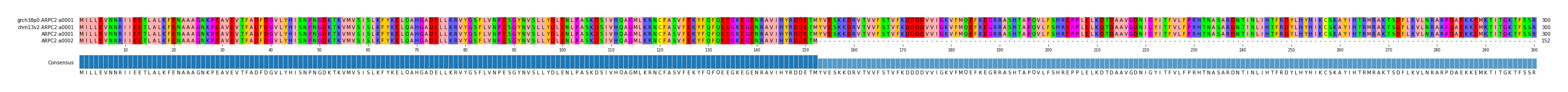 Multiple Alignments (by translate haplotype frequency)