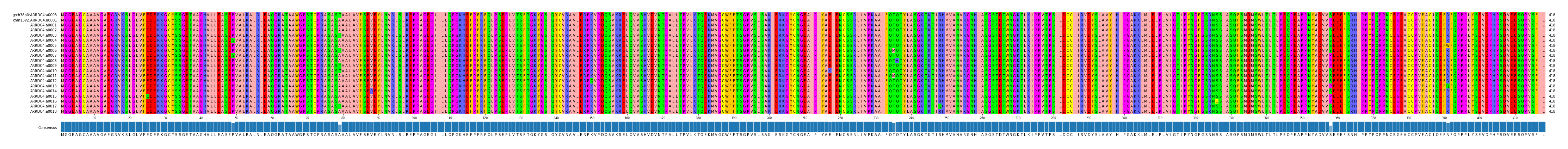 Multiple Alignments (by translate haplotype frequency)