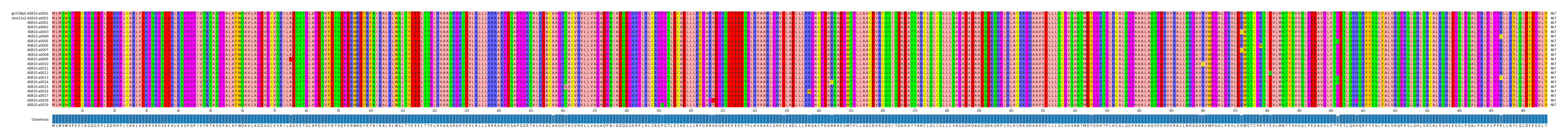 Multiple Alignments (by translate haplotype frequency)