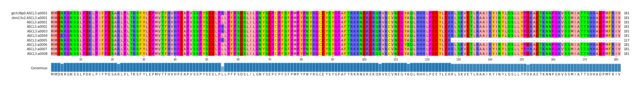 Multiple Alignments (by translate haplotype frequency)