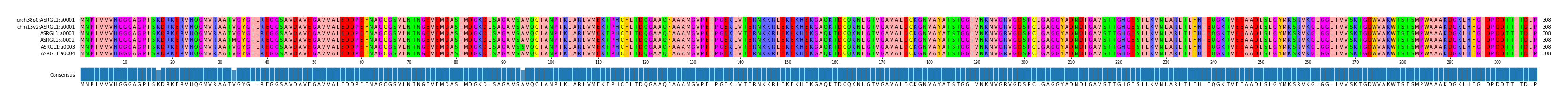 Multiple Alignments (by translate haplotype frequency)
