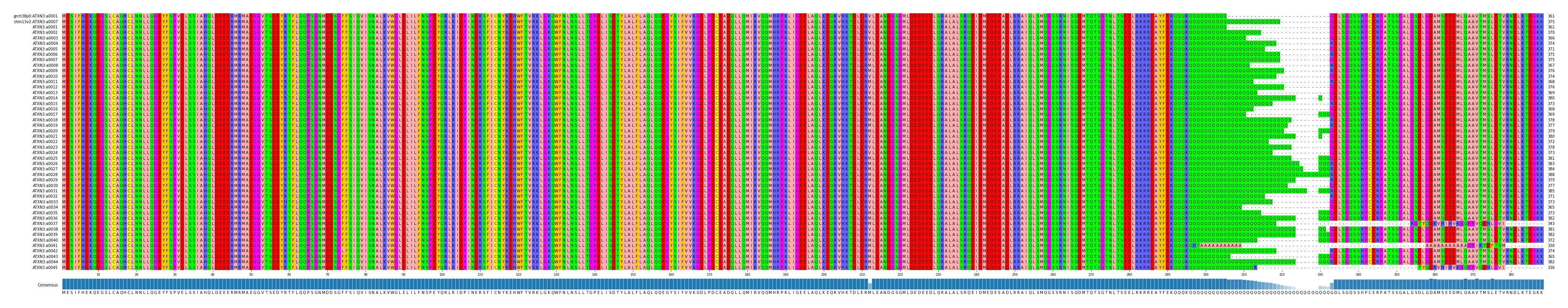 Multiple Alignments (by translate haplotype frequency)