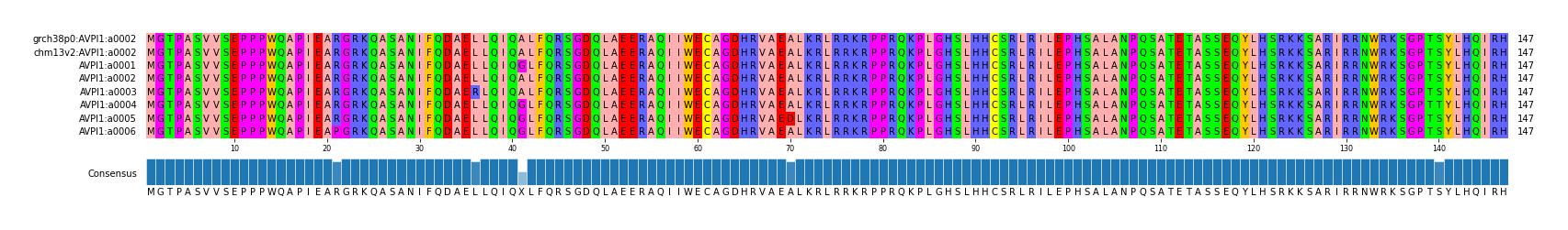 Multiple Alignments (by translate haplotype frequency)