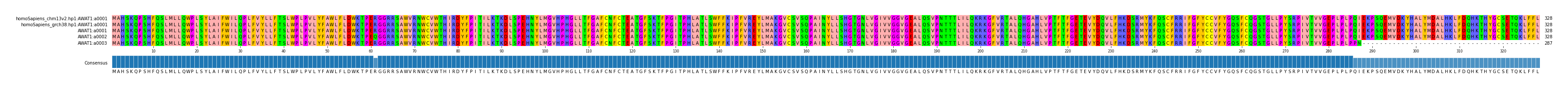 Multiple Alignments (by translate haplotype frequency)