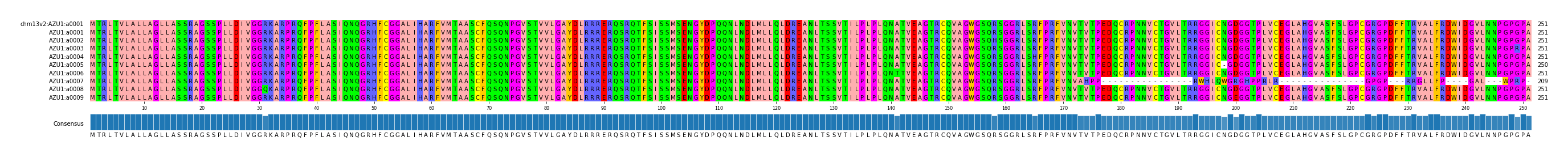 Multiple Alignments (by translate haplotype frequency)