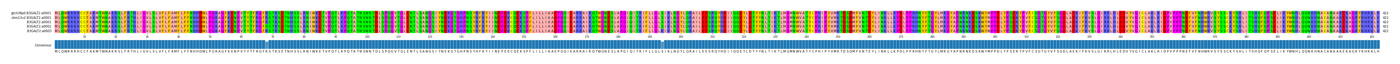Multiple Alignments (by translate haplotype frequency)