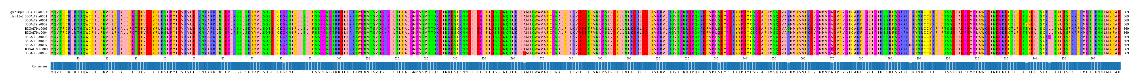 Multiple Alignments (by translate haplotype frequency)