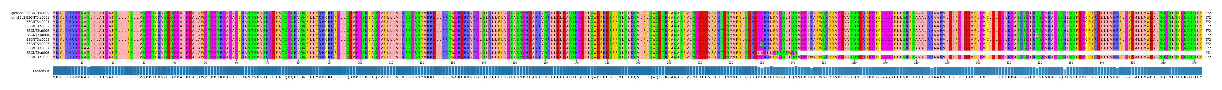Multiple Alignments (by translate haplotype frequency)