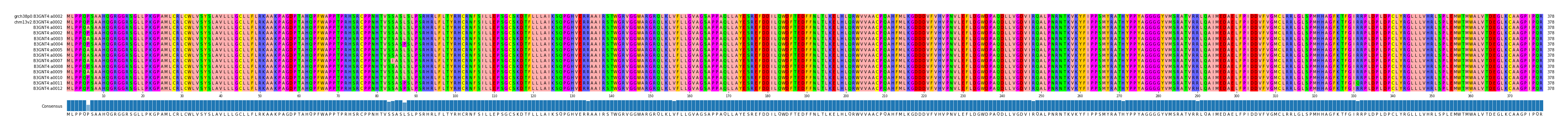 Multiple Alignments (by translate haplotype frequency)
