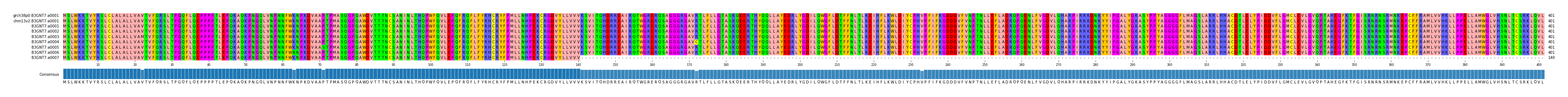 Multiple Alignments (by translate haplotype frequency)