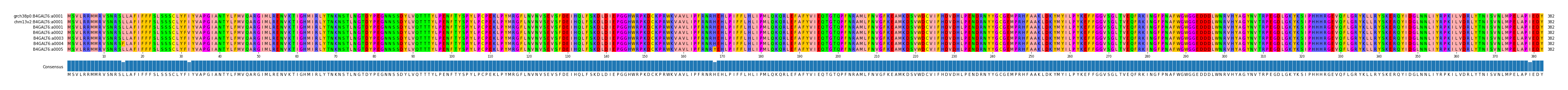 Multiple Alignments (by translate haplotype frequency)