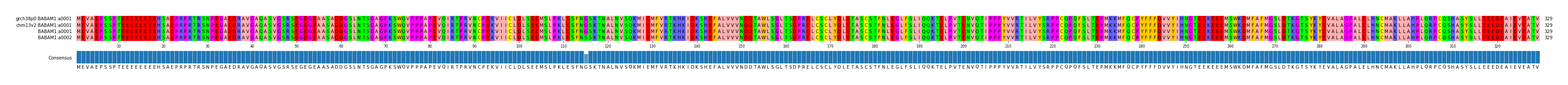 Multiple Alignments (by translate haplotype frequency)