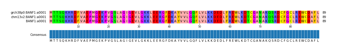 Multiple Alignments (by translate haplotype frequency)
