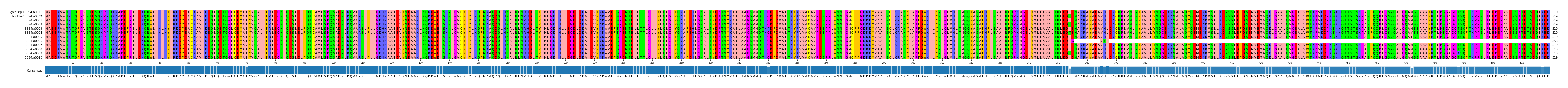 Multiple Alignments (by translate haplotype frequency)