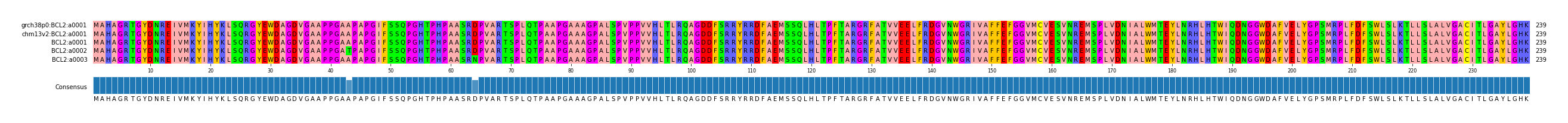 Multiple Alignments (by translate haplotype frequency)