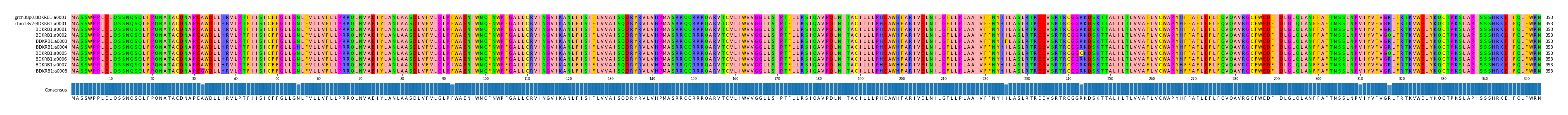 Multiple Alignments (by translate haplotype frequency)