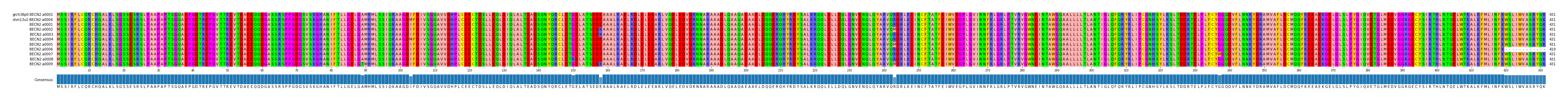 Multiple Alignments (by translate haplotype frequency)